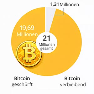 Programmierte Knappheit: maximal 21 Millionen